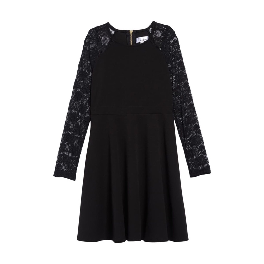 🔥 Nickie Lew Girls Skater Dress Black Size 12 Lace
